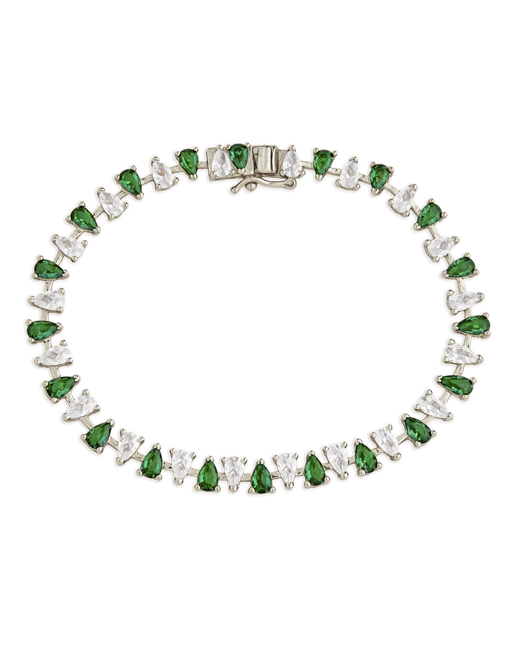 Emerald Pear Cut Tennis Bracelet