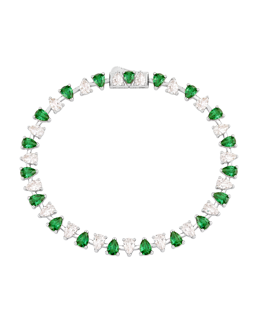 Emerald Pear Cut Tennis Bracelet