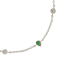 Pear and Round CZ Station Bracelet - Sterling Forever