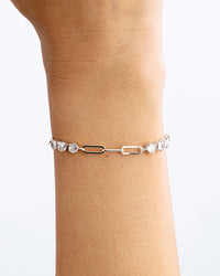 Dora CZ Trio Chain Link Bracelet