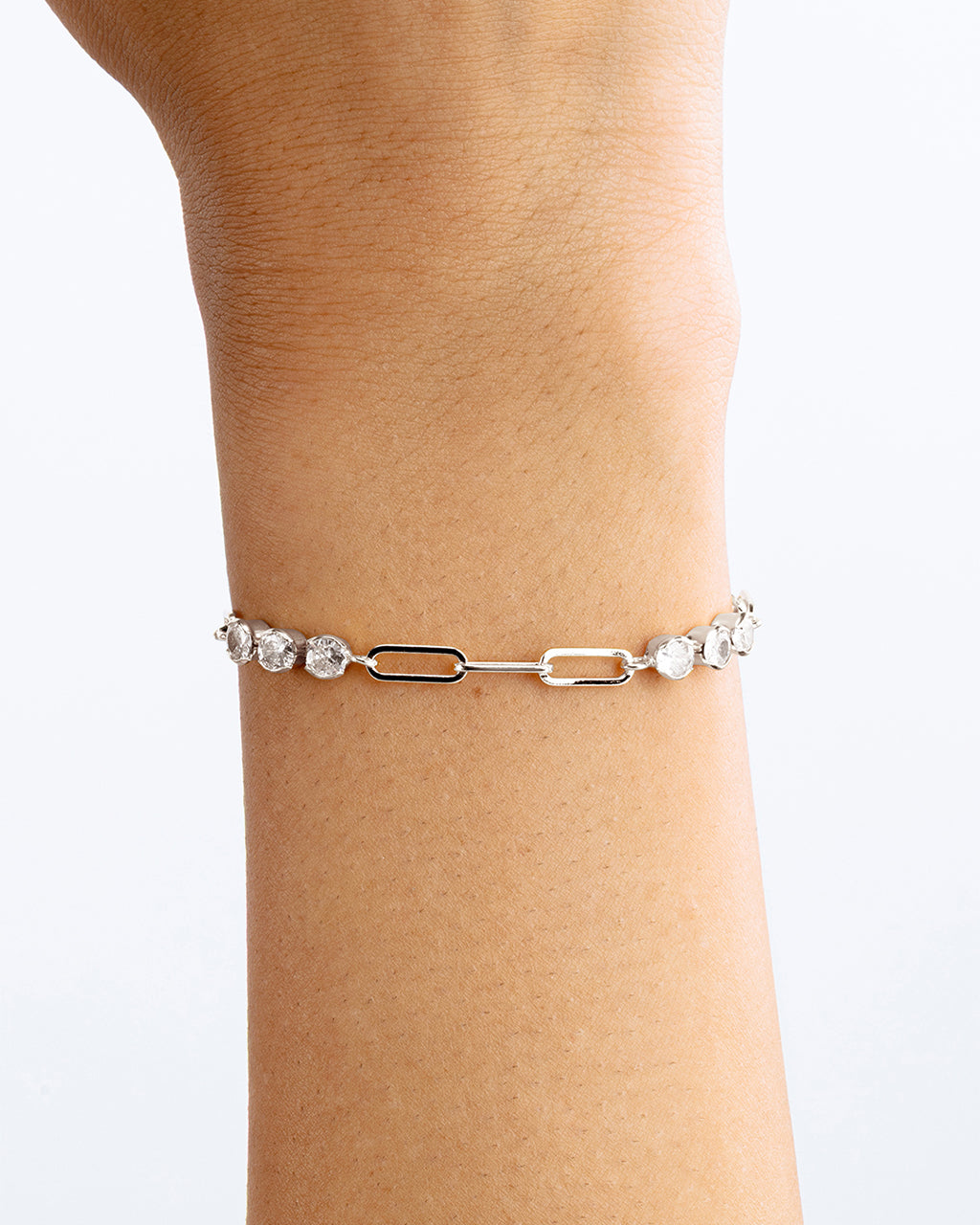 Dora CZ Trio Chain Link Bracelet