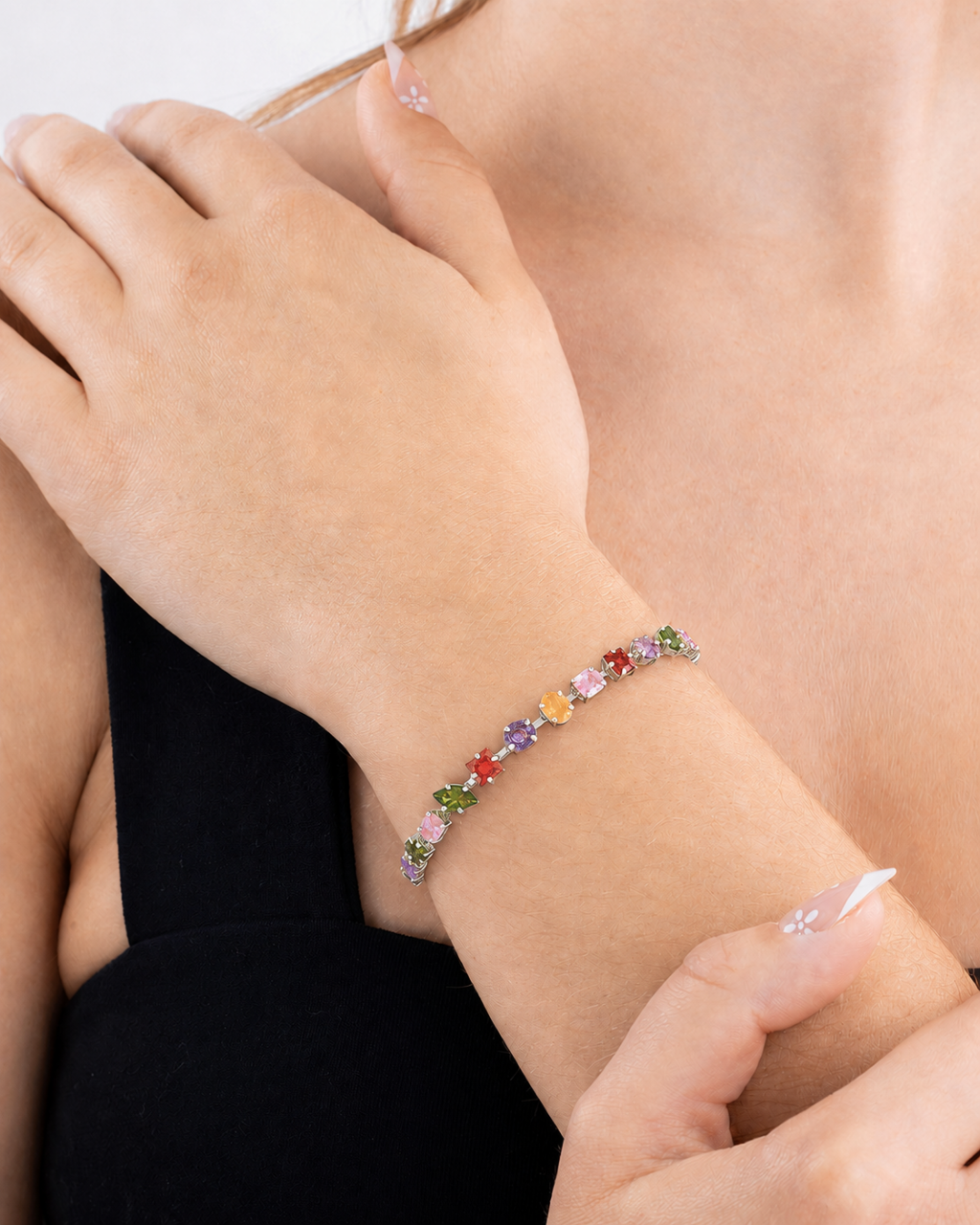 Kaleidoscope CZ Tennis Bracelet