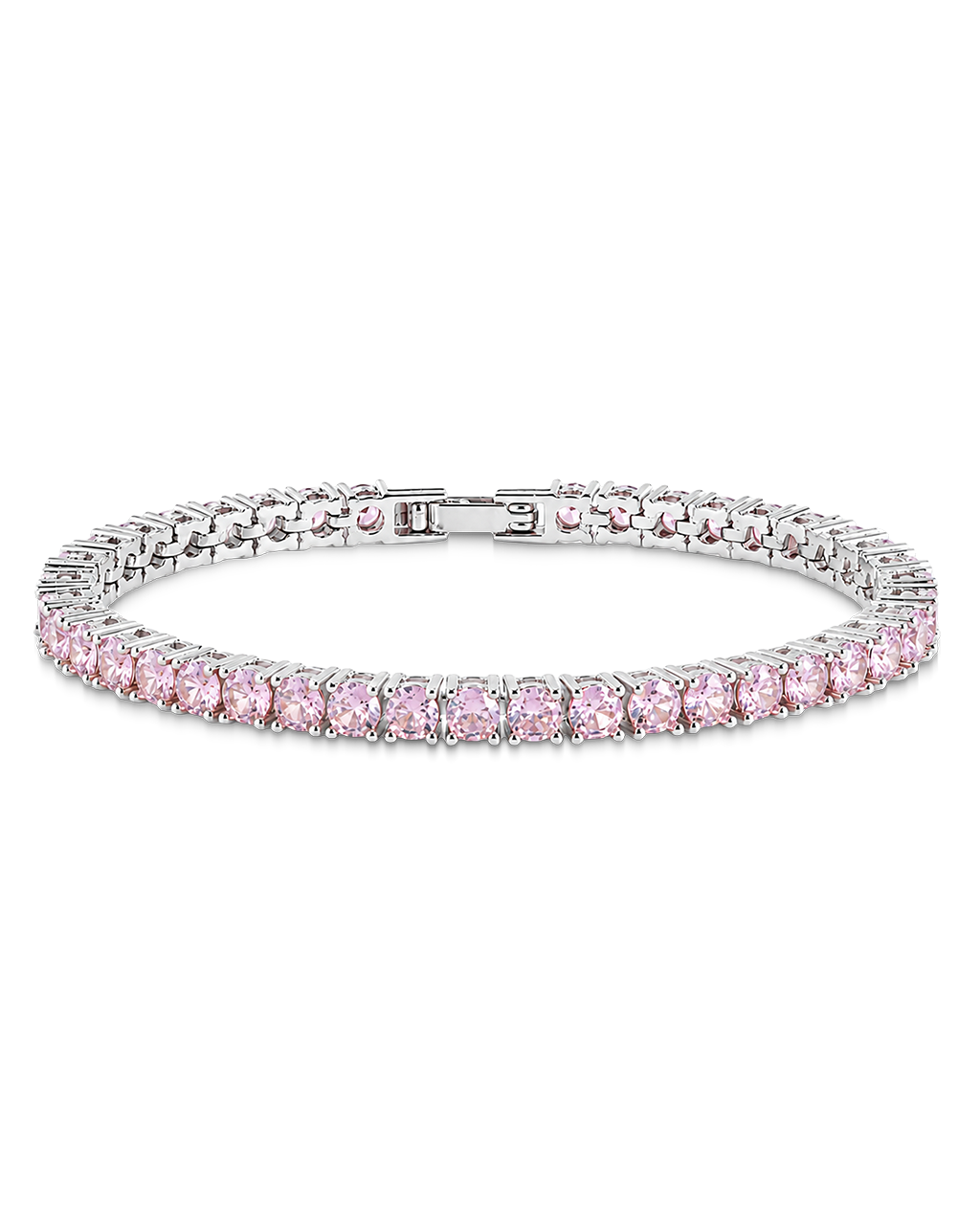 Lila Pink CZ Tennis Bracelet