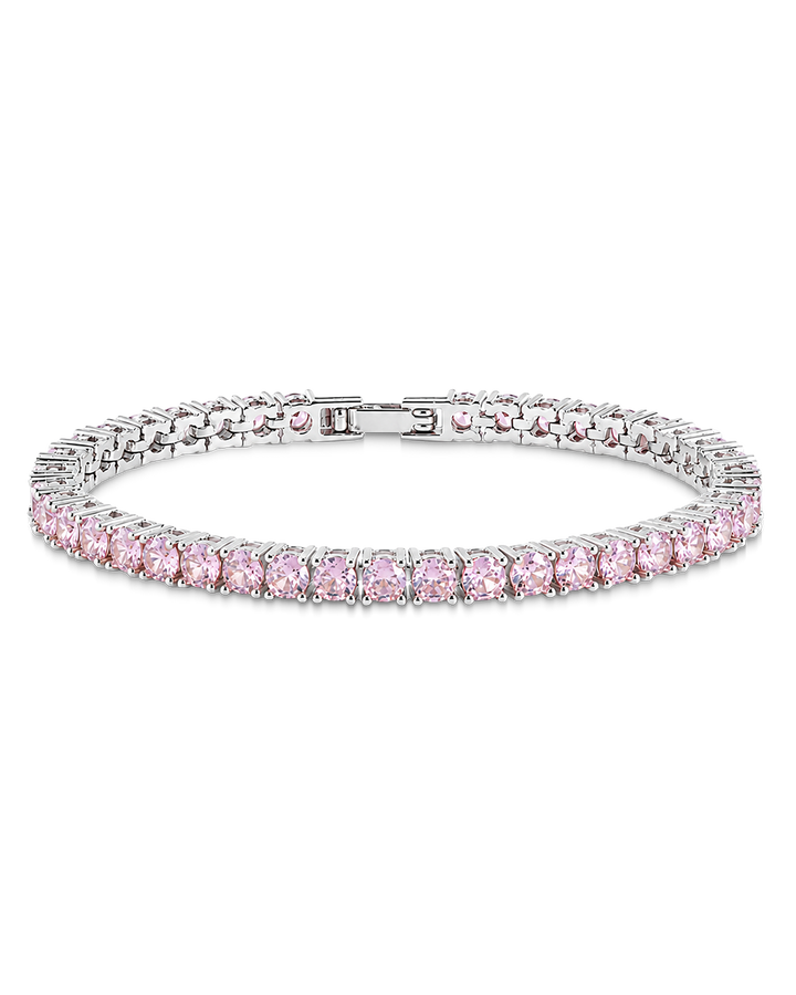 Lila Pink CZ Tennis Bracelet