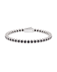 Helene Black CZ Bezel Eternity Tennis Bracelet