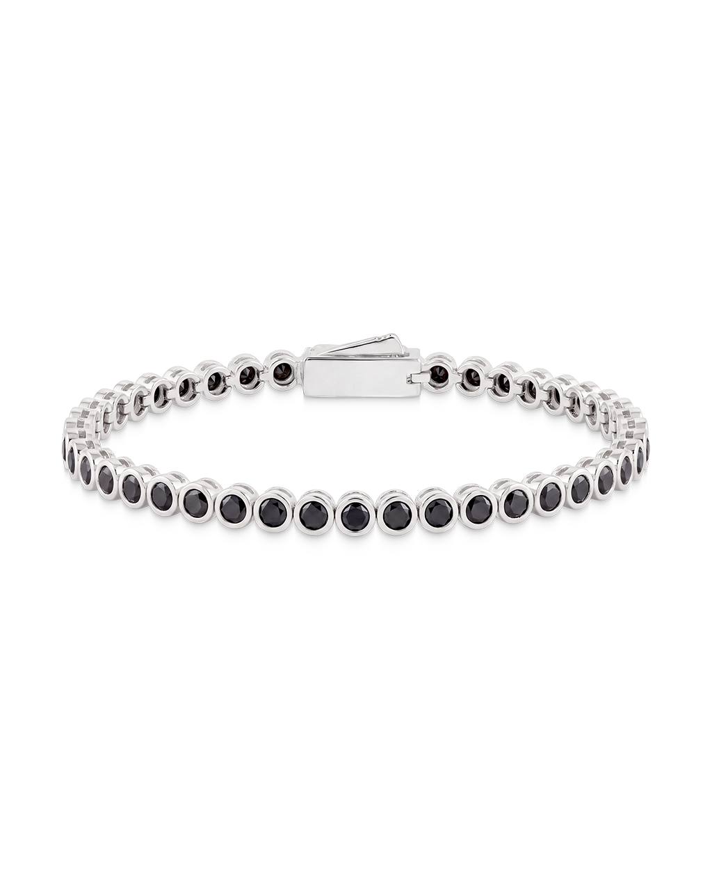 Helene Black CZ Bezel Eternity Tennis Bracelet