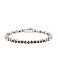 Helene Chocolate CZ Bezel Eternity Tennis Bracelet