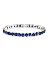 Marisol Sapphire CZ Round Cut Tennis Bracelet