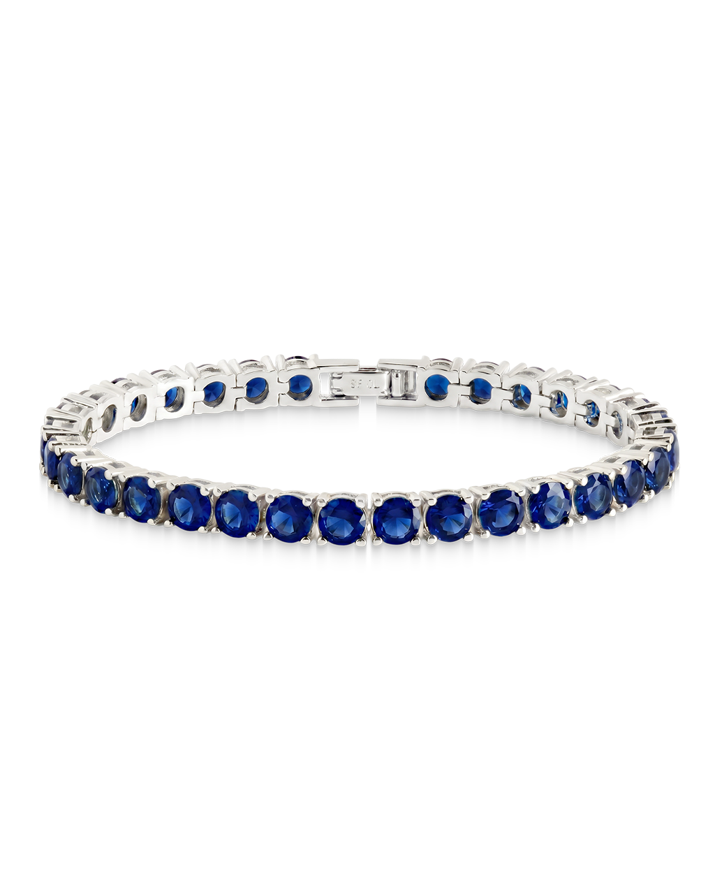 Marisol Sapphire CZ Round Cut Tennis Bracelet