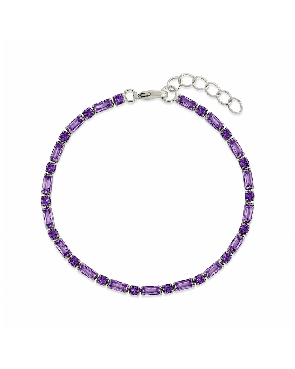 Georgia Amethyst CZ Tennis Bracelet