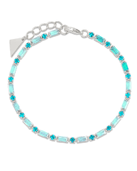 Georgia Aquamarine CZ Tennis Bracelet