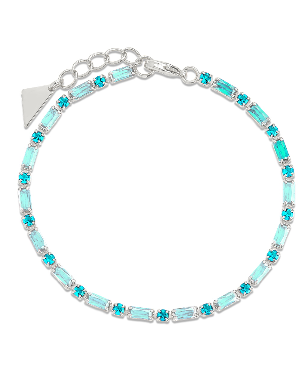 Georgia Aquamarine CZ Tennis Bracelet