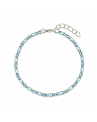 Georgia Aquamarine CZ Tennis Bracelet