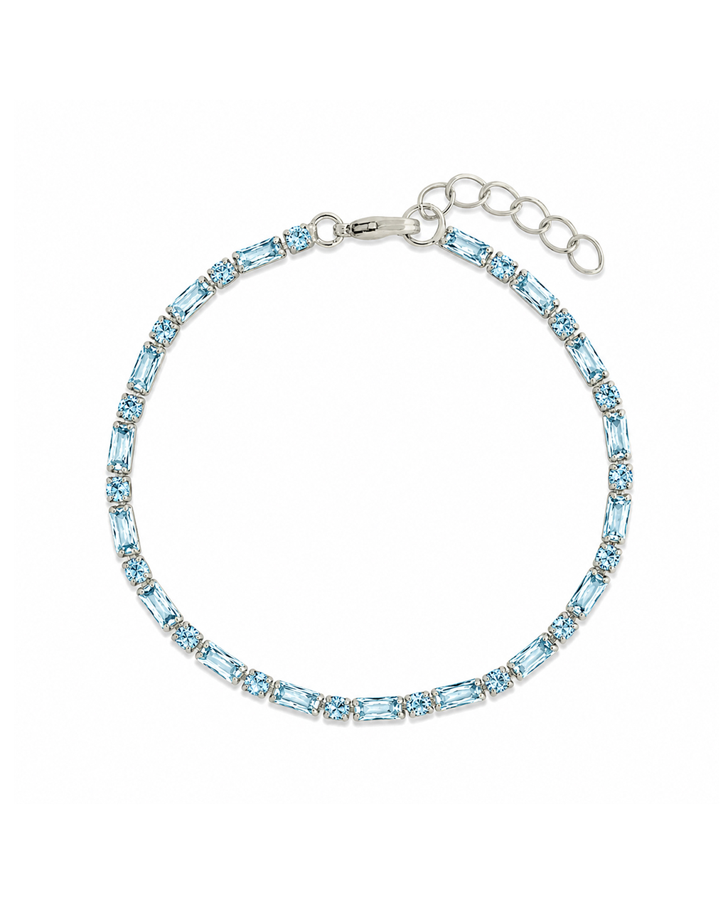 Georgia Aquamarine CZ Tennis Bracelet