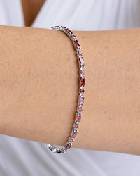 Georgia Garnet CZ Tennis Bracelet