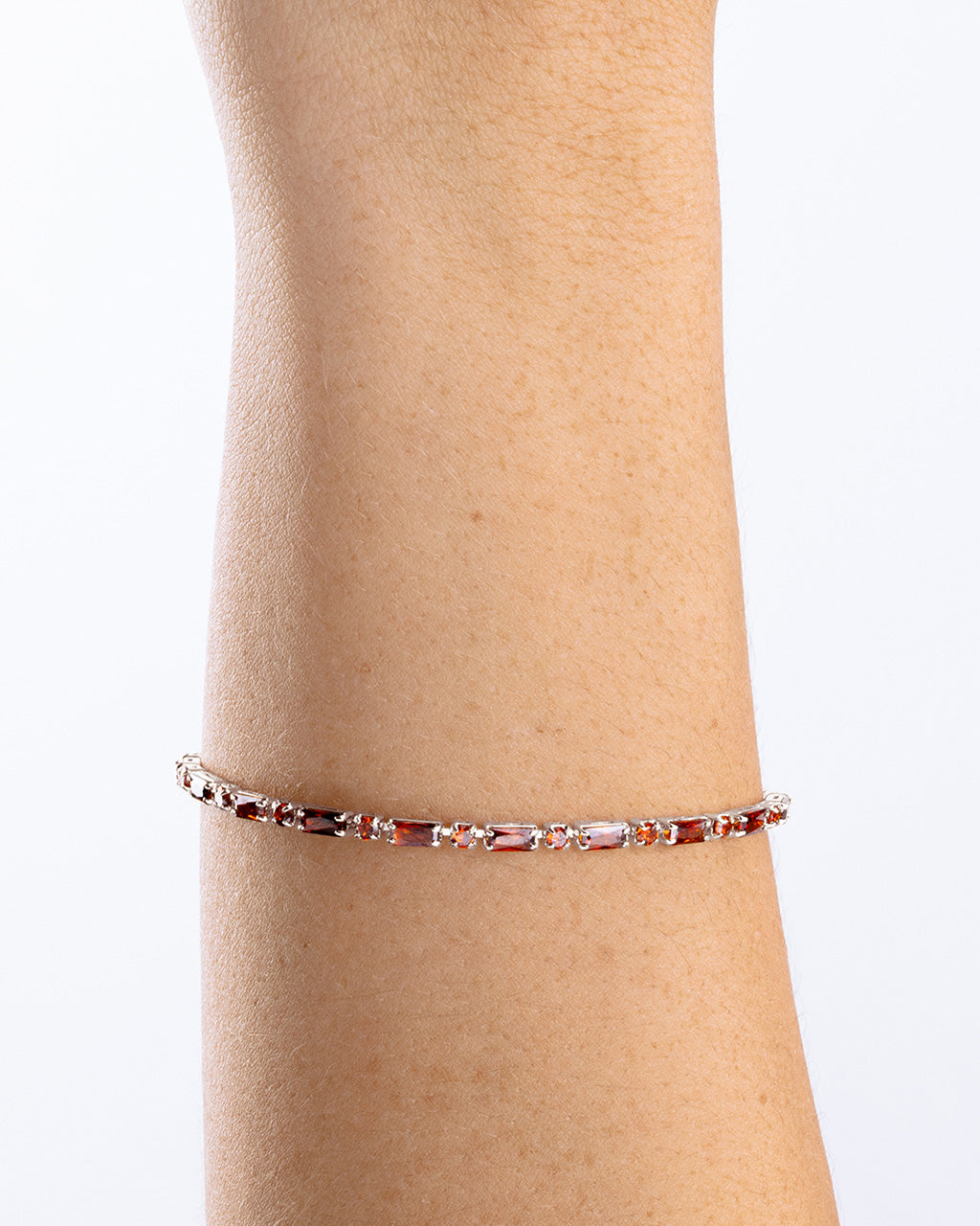 Georgia Garnet CZ Tennis Bracelet