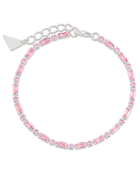 Georgia Light Pink CZ Tennis Bracelet