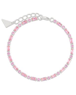 Georgia Light Pink CZ Tennis Bracelet