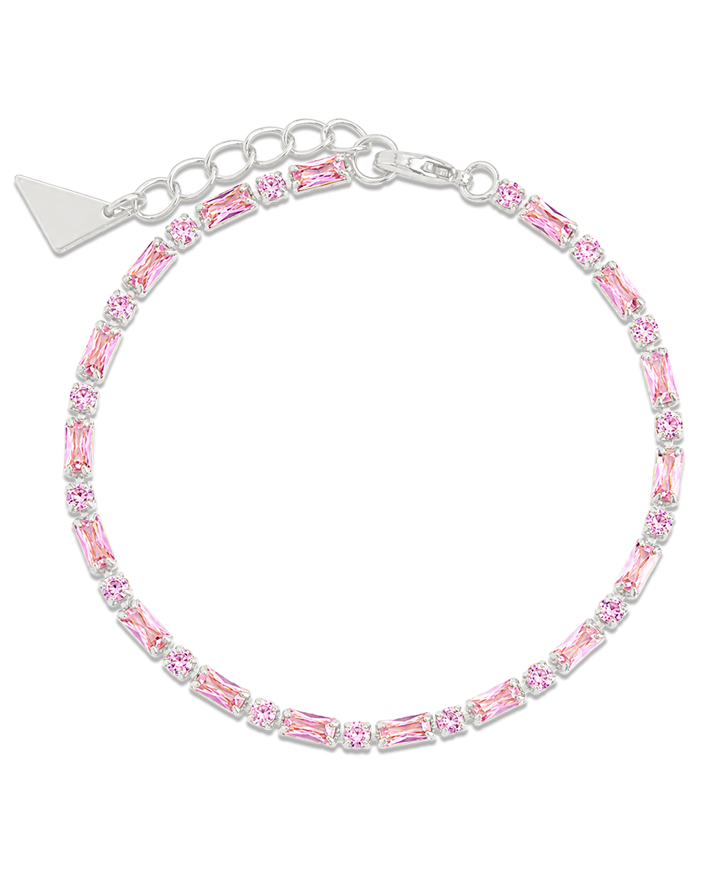 Georgia Light Pink CZ Tennis Bracelet