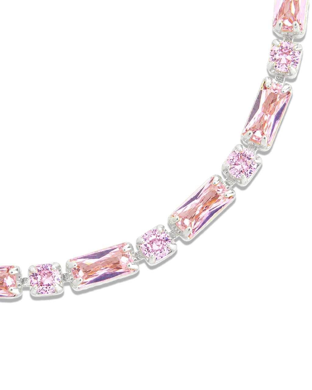 Georgia Light Pink CZ Tennis Bracelet