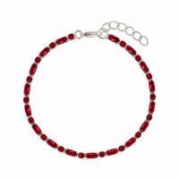 Georgia Garnet CZ Tennis Bracelet