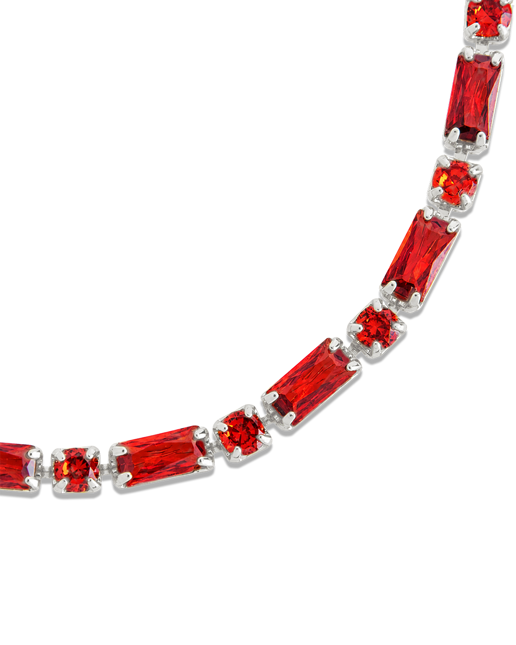 Georgia Garnet CZ Tennis Bracelet