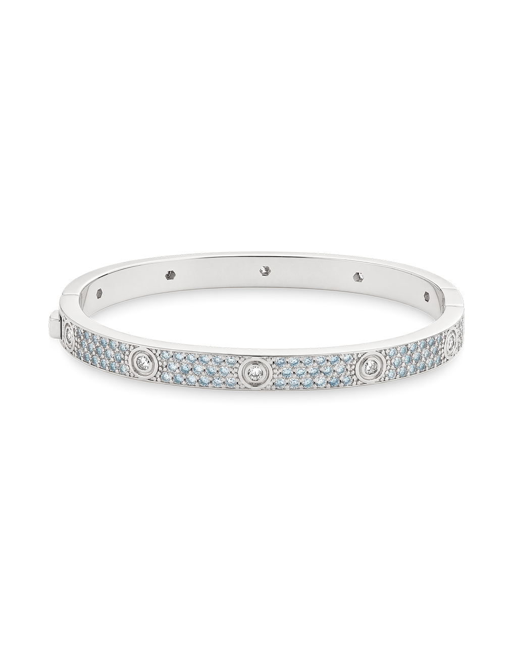 Lumière Aquamarine CZ Bangle