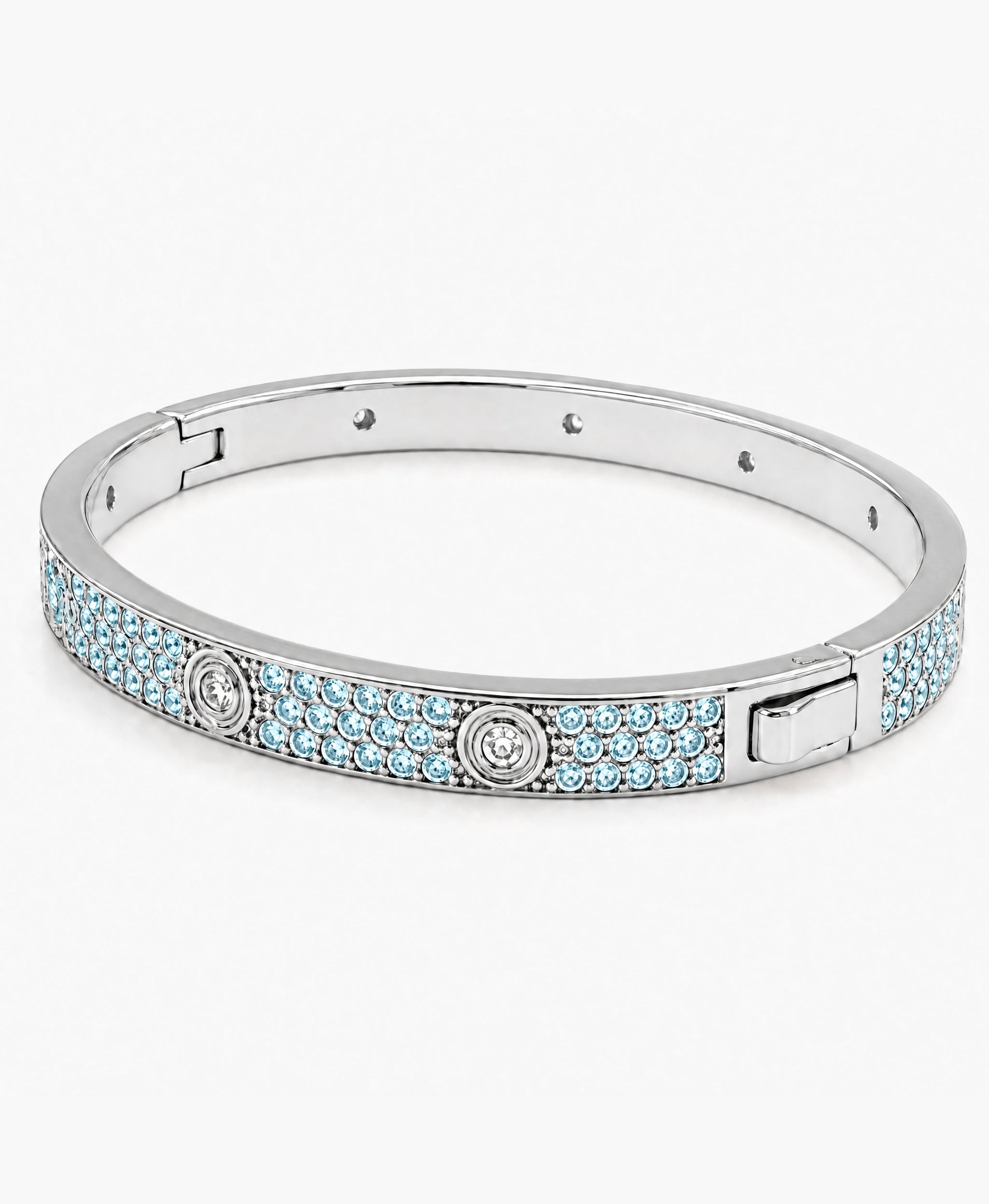 Lumière Aquamarine CZ Bangle