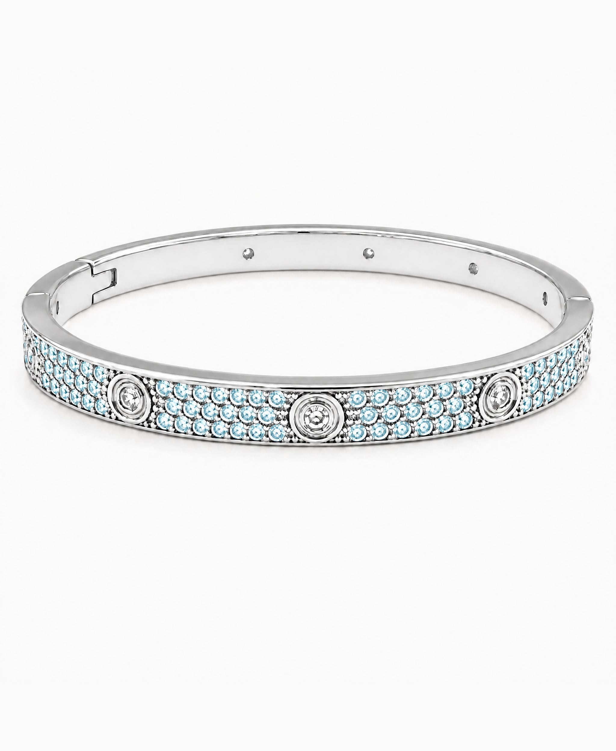 Lumière Aquamarine CZ Bangle