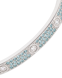 Lumière Aquamarine CZ Bangle