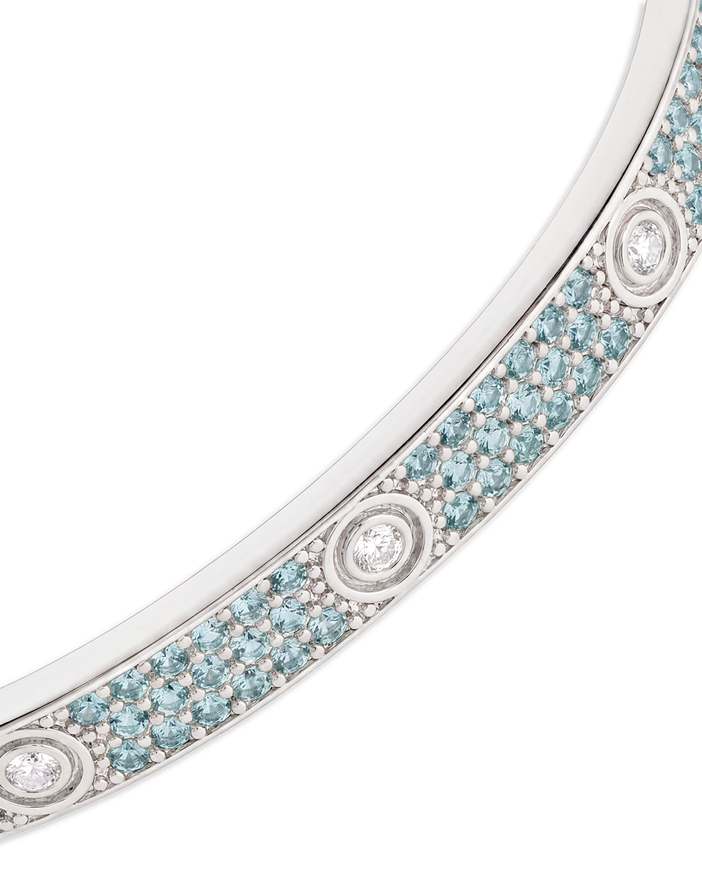 Lumière Aquamarine CZ Bangle