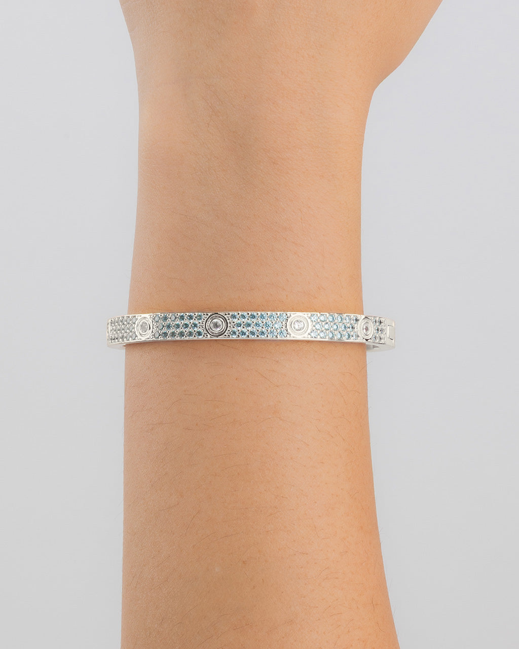 Lumière Aquamarine CZ Bangle