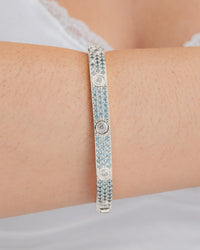 Lumière Aquamarine CZ Bangle