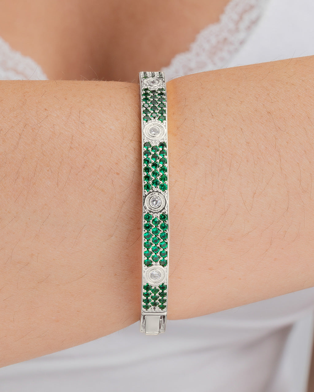 Lumière Emerald CZ Bangle