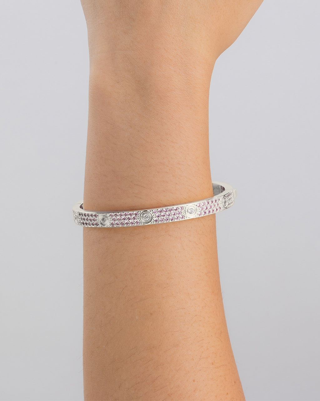 Lumière Pink CZ Bangle