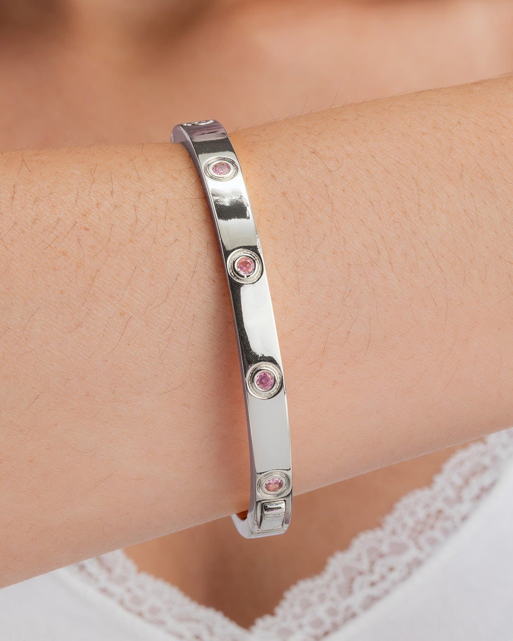 Verona Pink CZ Bangle