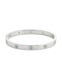 Verona Aquamarine CZ Bangle
