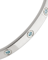 Verona Aquamarine CZ Bangle