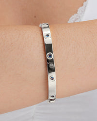 Verona Sapphire CZ Bangle