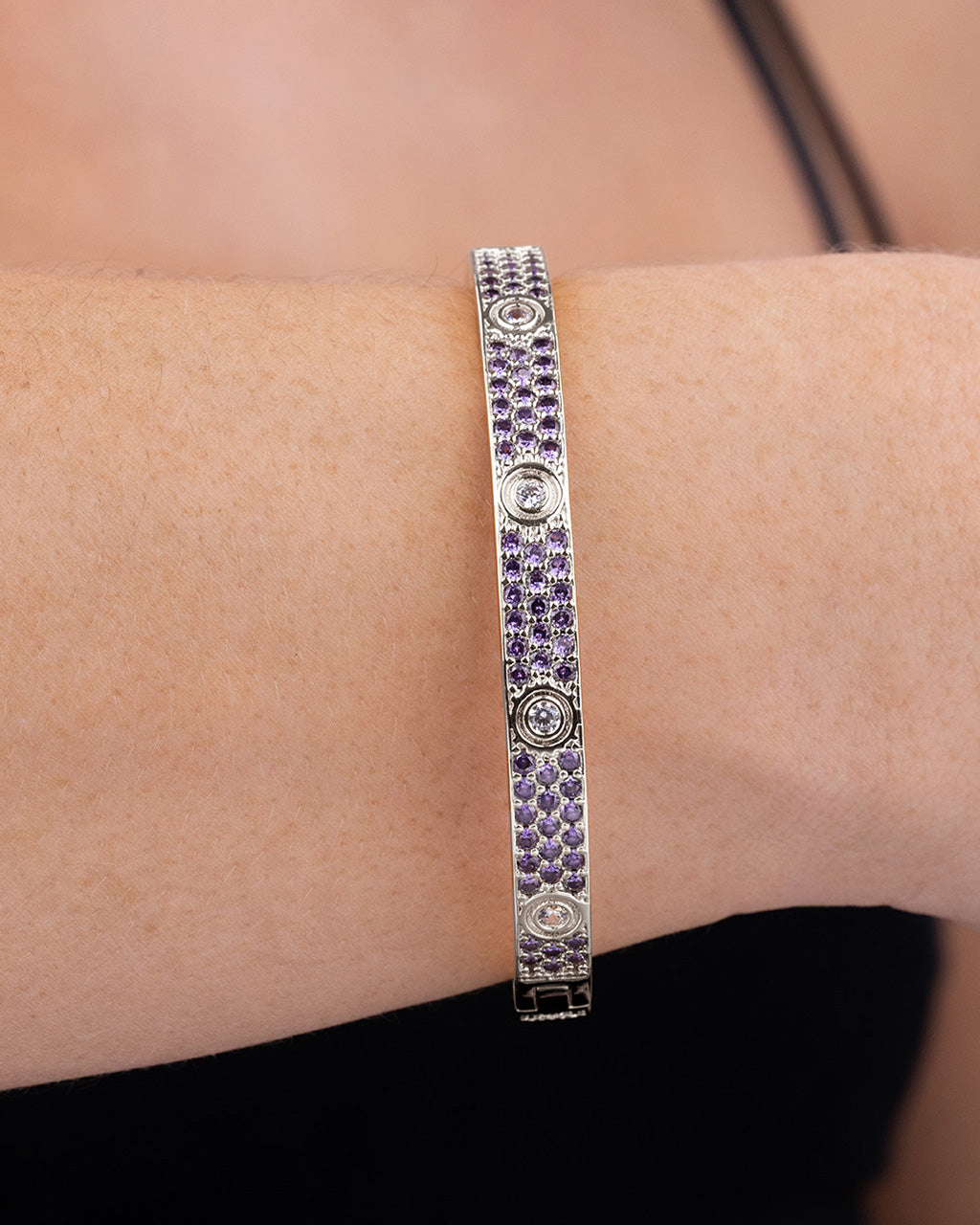 Lumière Amethyst CZ Bangle