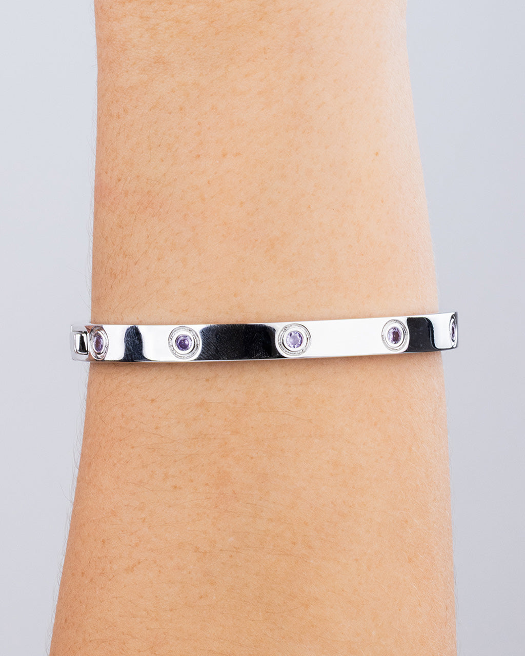 Verona Amethyst CZ Bangle