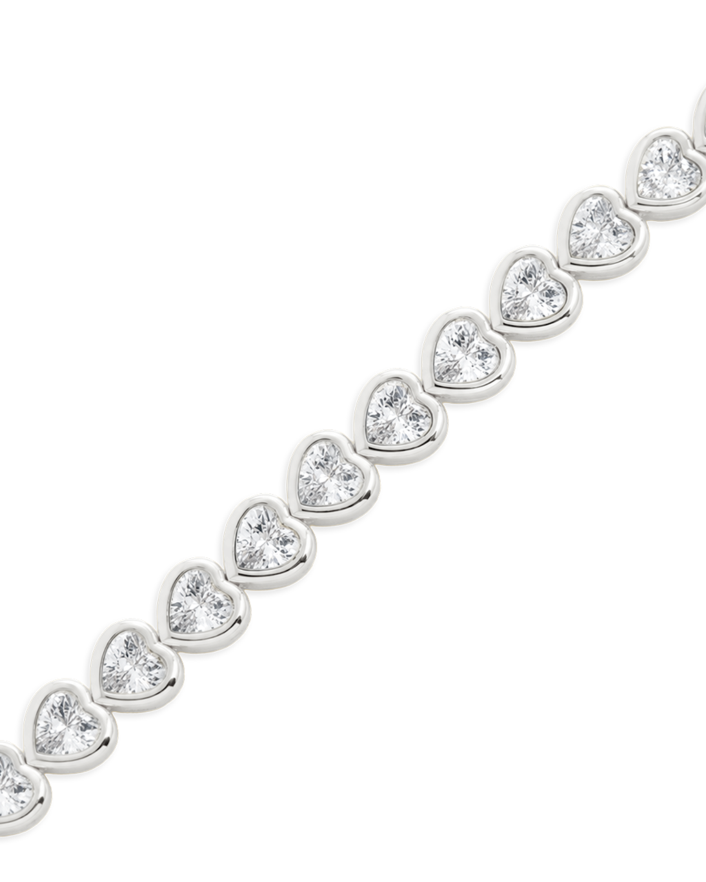 Helene Heart Cut Tennis Bracelet
