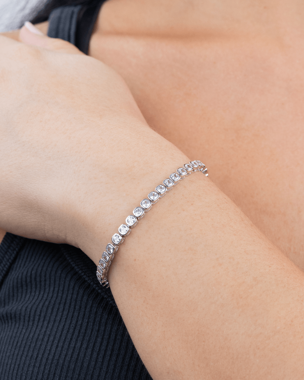 Helene Cushion Cut Tennis Bracelet