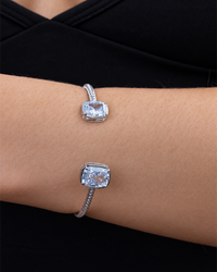 Elongated Cushion Cuff Bangle