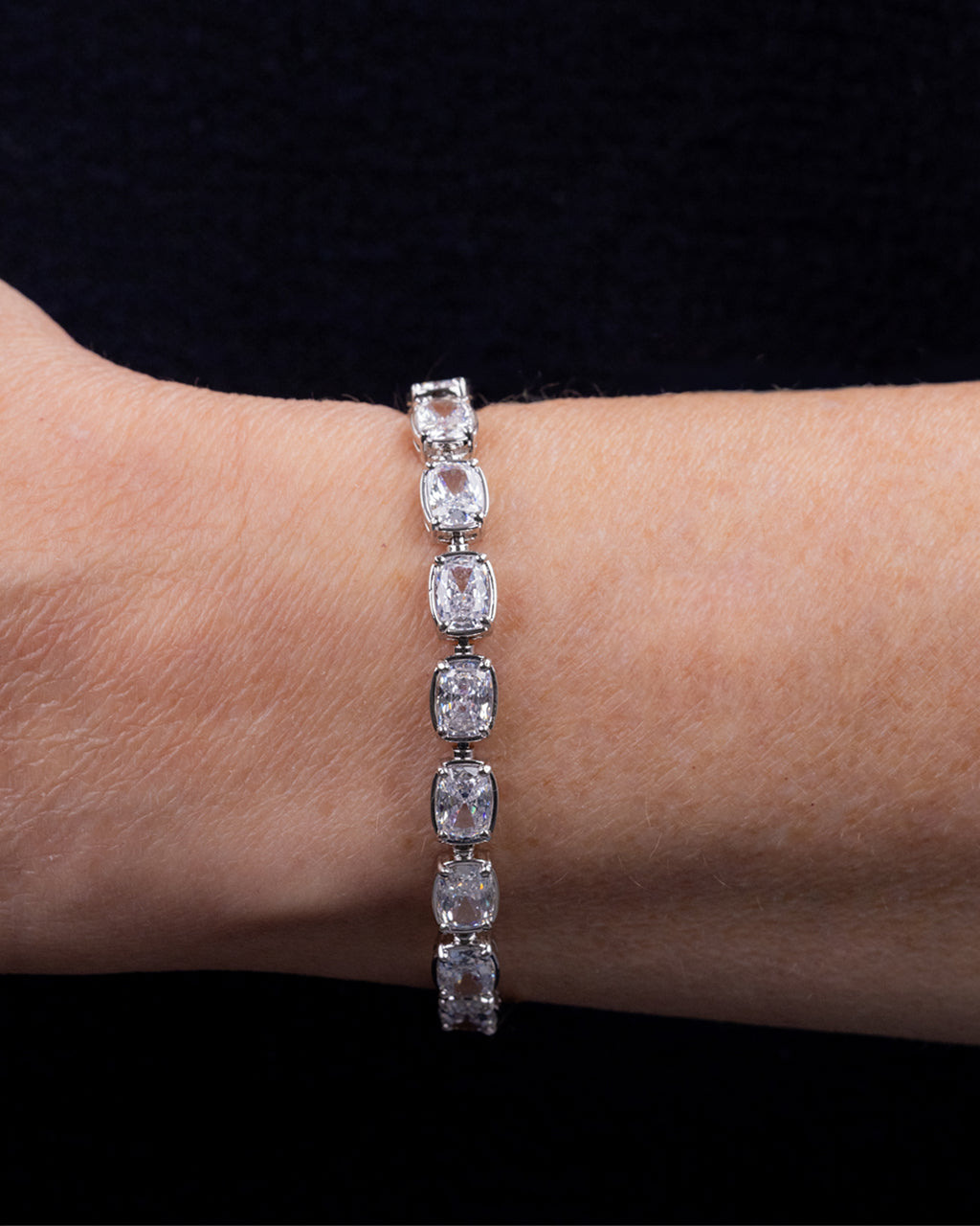 Elongated Cushion Tennis Bracelet