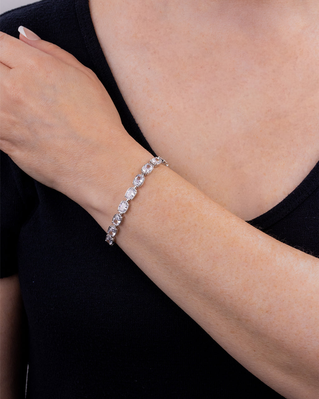 Elongated Cushion Tennis Bracelet