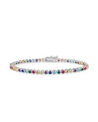 Helene Bezel Rainbow CZ Tennis Bracelet
