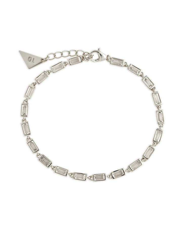 Sterling Silver Kenzie Baguette Sparkle Chain Bracelet