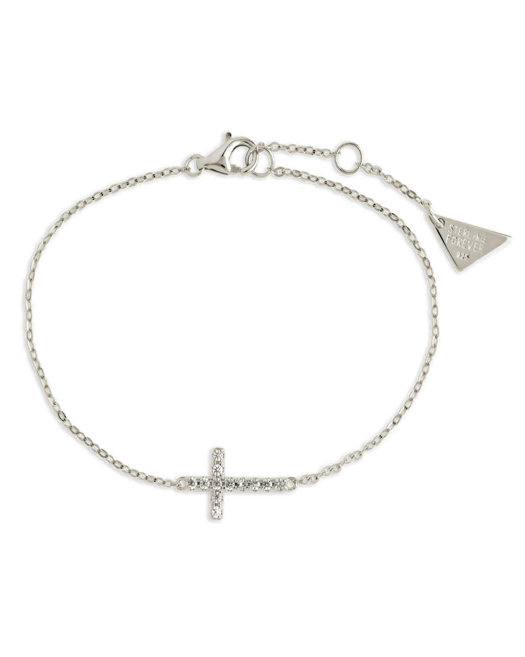 Sterling Silver Kinsey Luxe Cross Accent Bracelet - Sterling Forever
