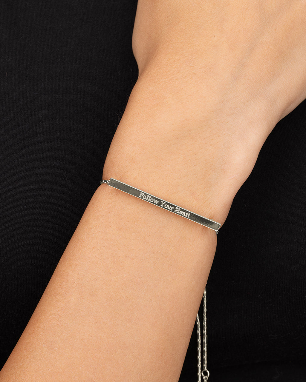 Inspirational Bar Slider Bracelet